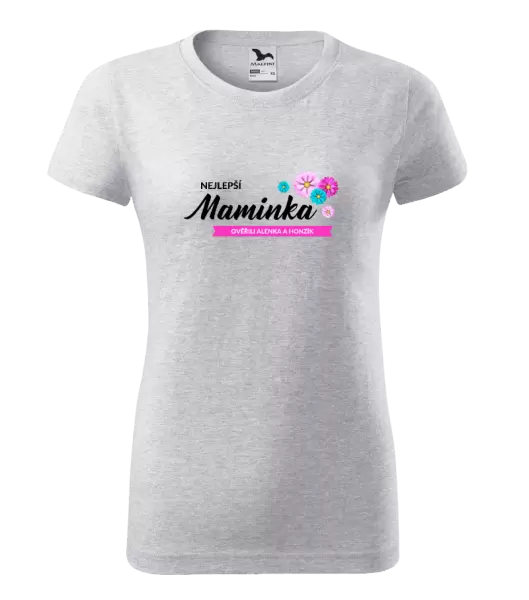 Dámské tričko Nejlepší maminka se jmény dětí