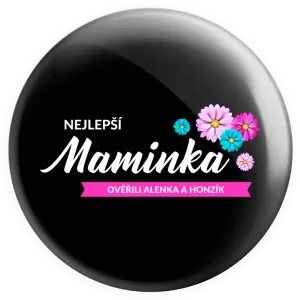 Placka Nejlepší maminka se jmény dětí