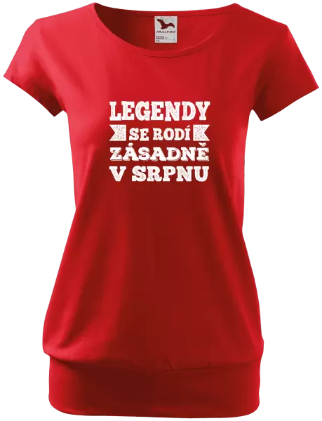 Dámské tričko Legendy se rodí zásadně v...