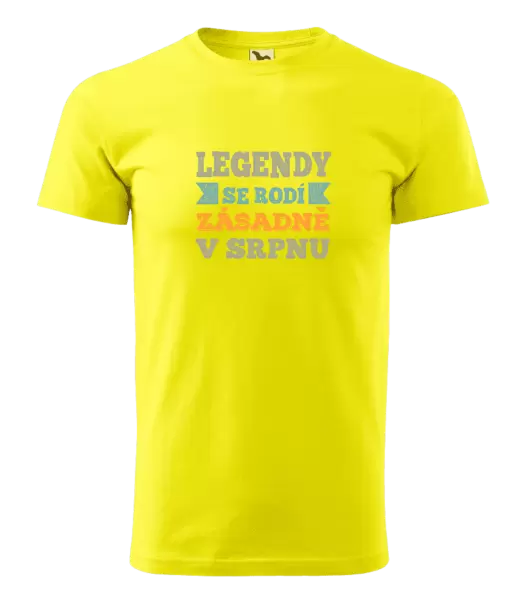 Pánské narozeninové tričko Legendy se rodí zásadně v...