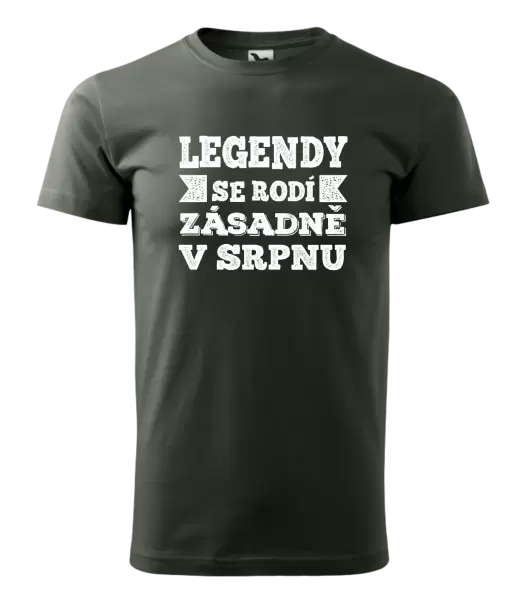 Pánské narozeninové tričko Legendy se rodí zásadně v...