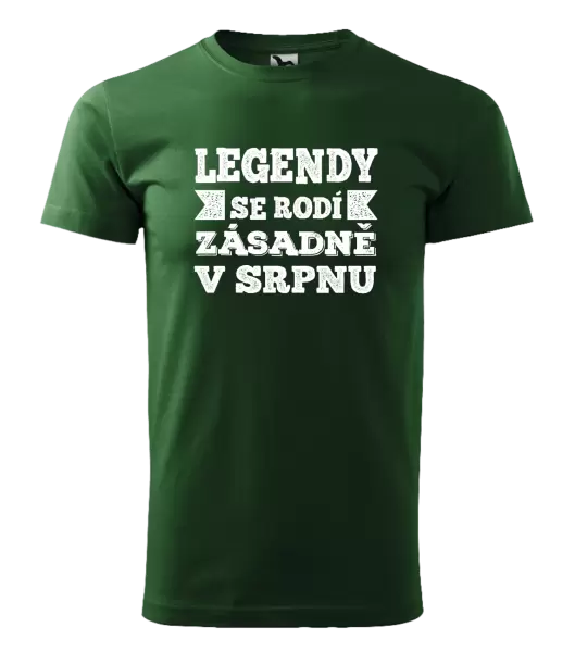 Pánské narozeninové tričko Legendy se rodí zásadně v...