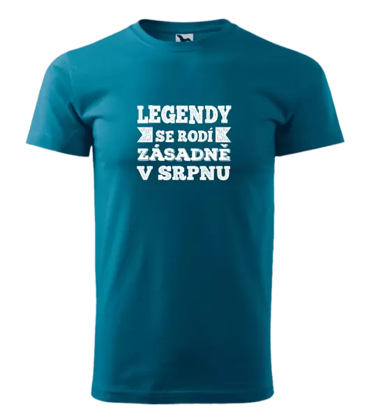 Pánské narozeninové tričko Legendy se rodí zásadně v...