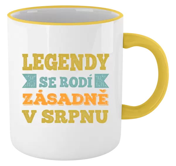 Hrnek Legendy se rodí zásadně v...