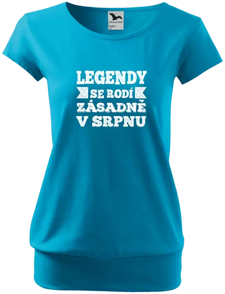 Dámské tričko Legendy se rodí zásadně v...