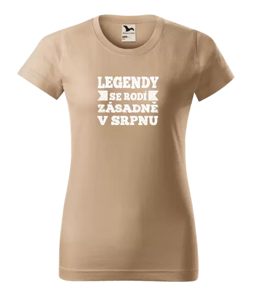 Dámské narozeninové tričko Legendy se rodí zásadně v...
