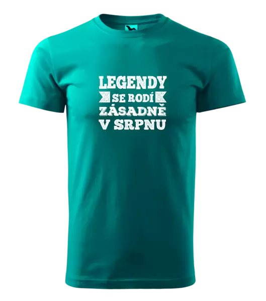 Pánské narozeninové tričko Legendy se rodí zásadně v...