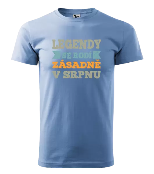 Pánské narozeninové tričko Legendy se rodí zásadně v...
