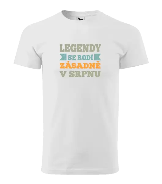 Pánské narozeninové tričko Legendy se rodí zásadně v...