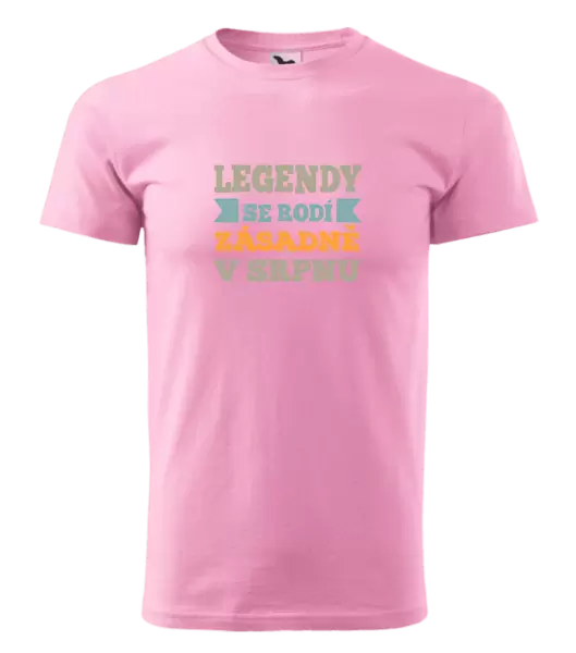 Pánské narozeninové tričko Legendy se rodí zásadně v...