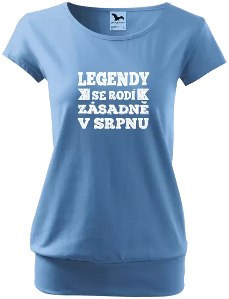 Dámské tričko Legendy se rodí zásadně v...