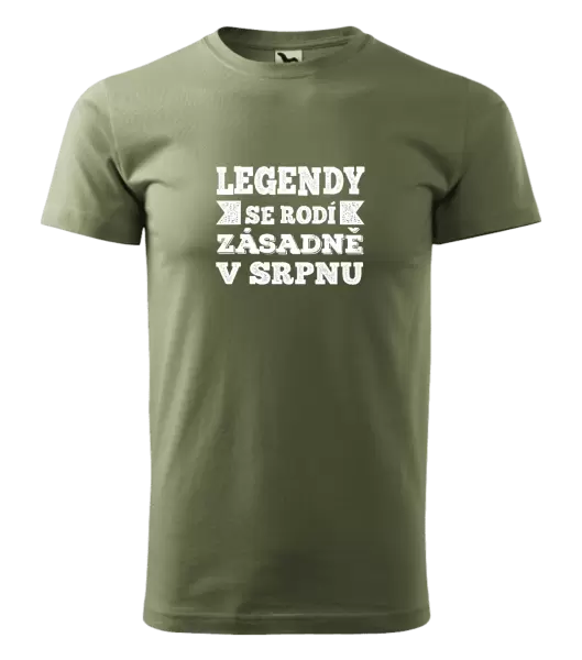 Pánské narozeninové tričko Legendy se rodí zásadně v...