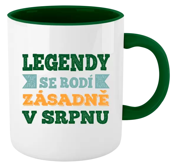 Hrnek Legendy se rodí zásadně v...