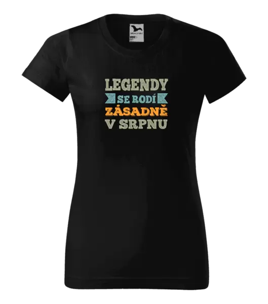 Dámské narozeninové tričko Legendy se rodí zásadně v...