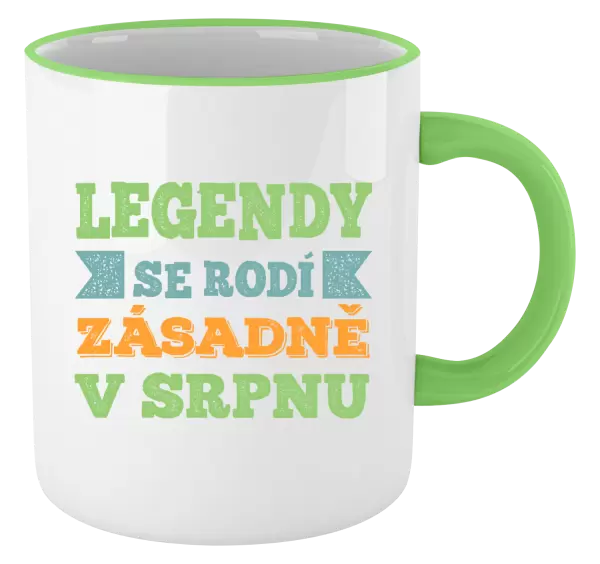 Hrnek Legendy se rodí zásadně v...
