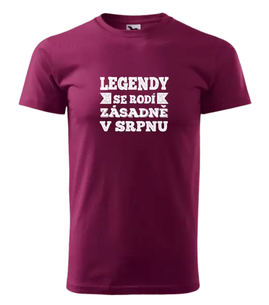 Pánské narozeninové tričko Legendy se rodí zásadně v...