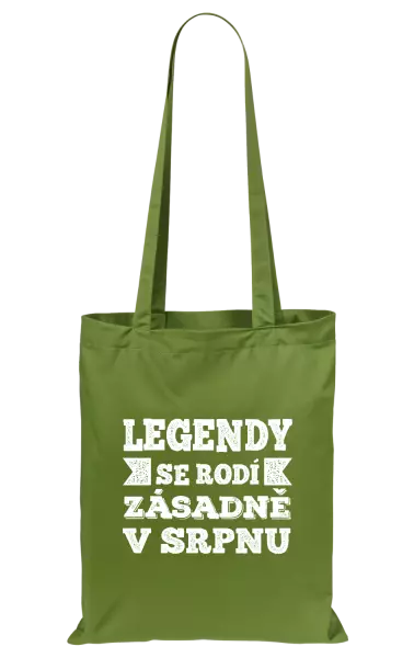 Látková taška Legendy se rodí zásadně v...