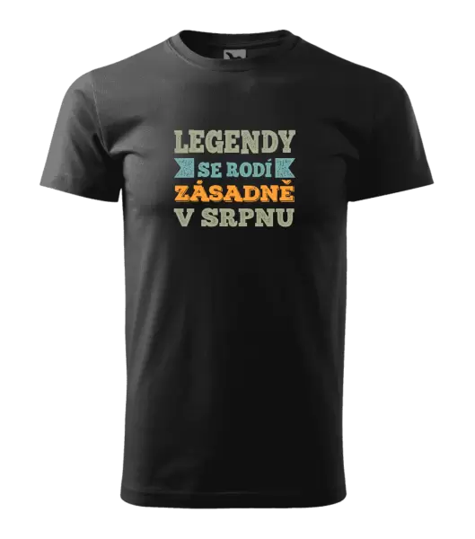 Pánské narozeninové tričko Legendy se rodí zásadně v...