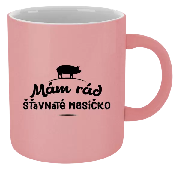 Metalický hrnek Mám rád šťavnaté masíčko