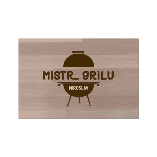 Bukové prkénko Mistr grilu + jméno