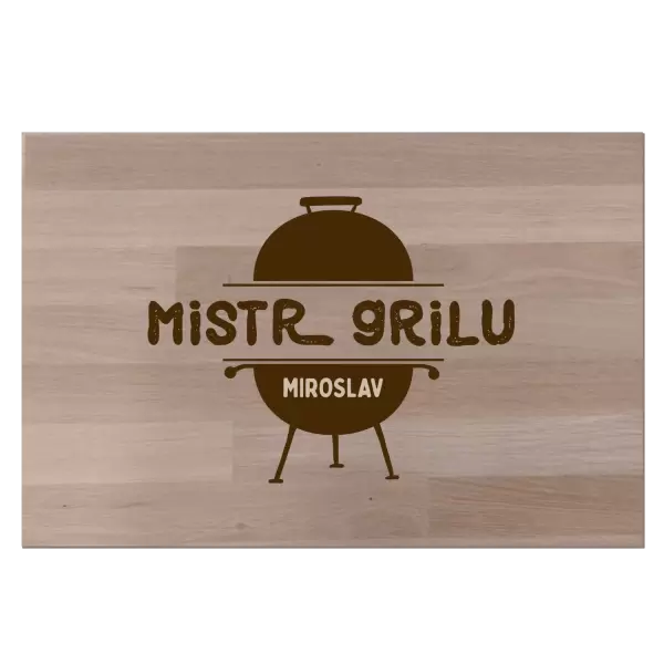 Bukové prkénko Mistr grilu + jméno