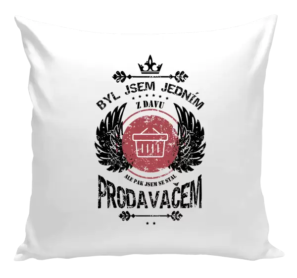 Polštář Byl jsem jedním z davu, ale pak jsem se stal prodavačem
