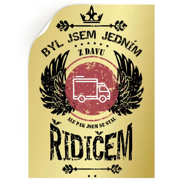 Samolepka Byl jsem jedním z davu, ale pak jsem se stal řidičem