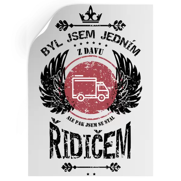 Samolepka Byl jsem jedním z davu, ale pak jsem se stal řidičem