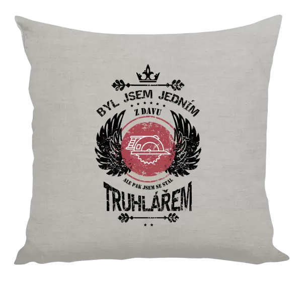 Polštář Byl jsem jedním z davu, ale pak jsem se stal truhlářem