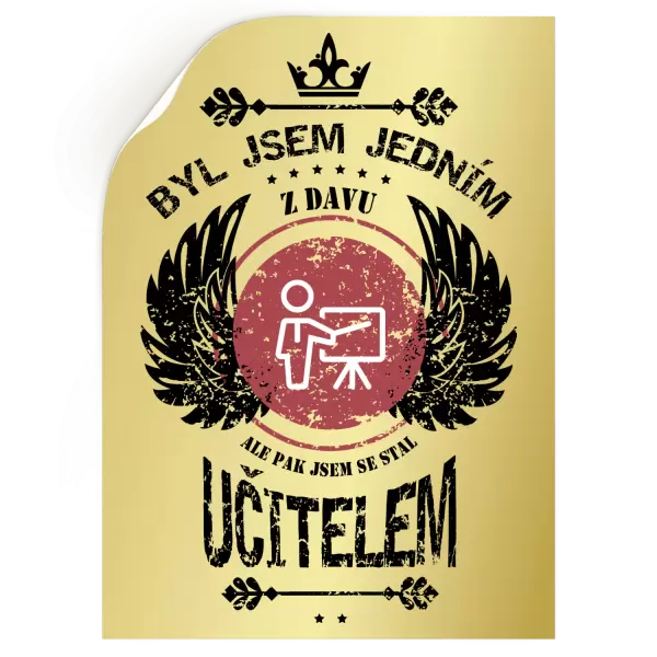 Samolepka Byl jsem jedním z davu, ale pak jsem se stal učitelem
