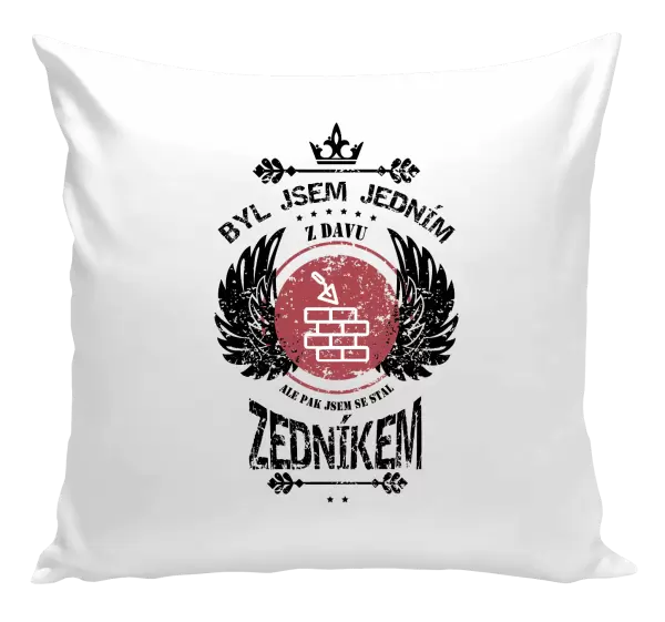 Polštář Byl jsem jedním z davu, ale pak jsem se stal zedníkem