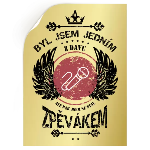Samolepka Byl jsem jedním z davu, ale pak jsem se stal zpěvákem