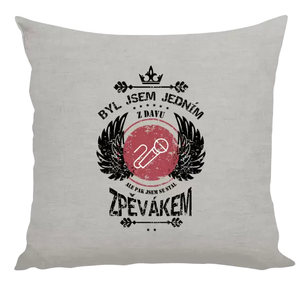 Polštář Byl jsem jedním z davu, ale pak jsem se stal zpěvákem