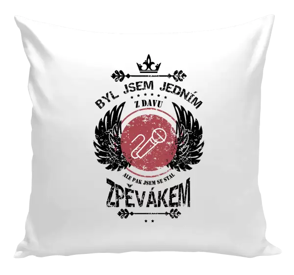 Polštář Byl jsem jedním z davu, ale pak jsem se stal zpěvákem
