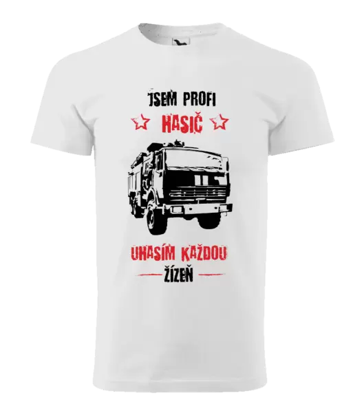 Pánské tričko Jsem profi hasič, uhasím každou žízeň