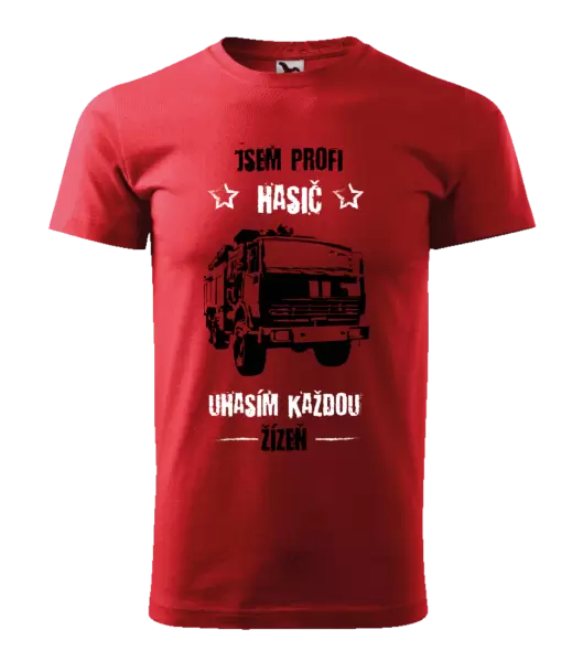 Pánské tričko Jsem profi hasič, uhasím každou žízeň