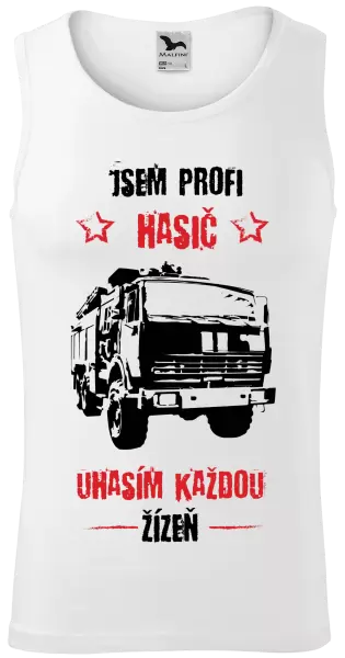Pánské tílko Jsem profi hasič, uhasím každou žízeň
