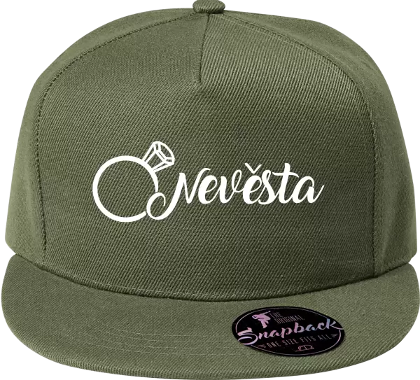 Snapback kšiltovka Nevěsta, prsten