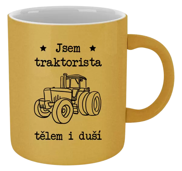 Metalický hrnek Jsem traktorista tělem i duší