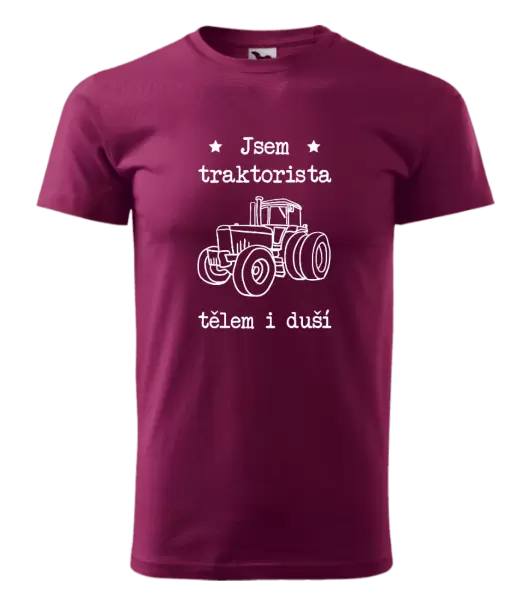 Pánské tričko Jsem traktorista tělem i duší