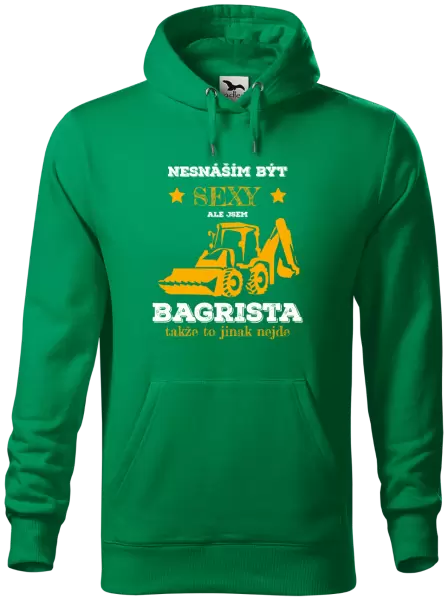 Pánská mikina Nesnáším být sexy, ale jsem bagrista