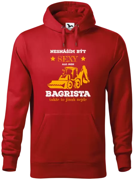 Pánská mikina Nesnáším být sexy, ale jsem bagrista