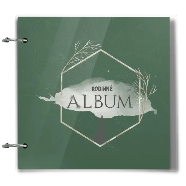 Plexi album se sponami Zajíc ve zlatém šestiúhelníku