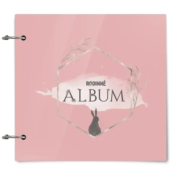 Plexi album se sponami Zajíc ve zlatém šestiúhelníku