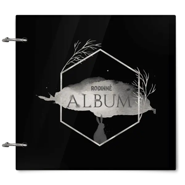 Plexi album se sponami Zajíc ve zlatém šestiúhelníku