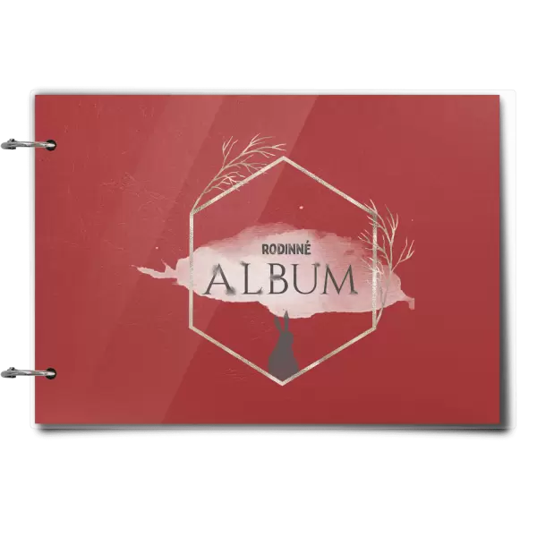 Plexi album se sponami Zajíc ve zlatém šestiúhelníku