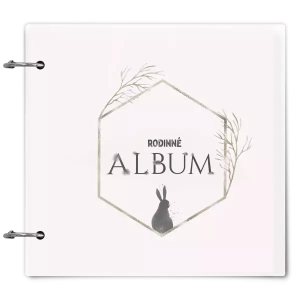 Plexi album se sponami Zajíc ve zlatém šestiúhelníku
