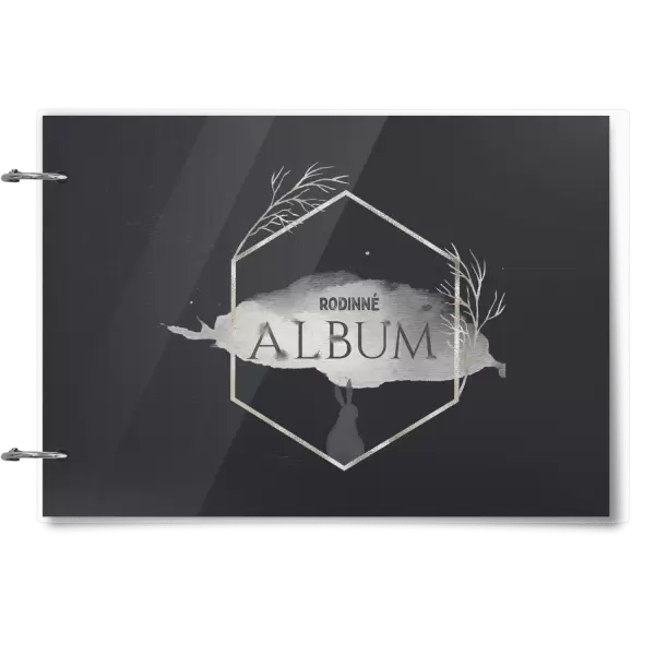 Plexi album se sponami Zajíc ve zlatém šestiúhelníku