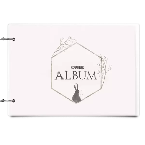 Plexi album se sponami Zajíc ve zlatém šestiúhelníku