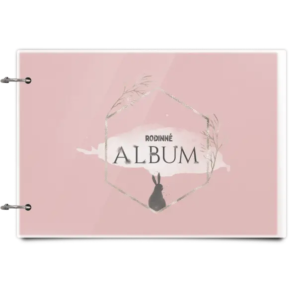 Plexi album se sponami Zajíc ve zlatém šestiúhelníku